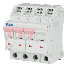 PLI-C2/3N Jistič PLI (bezšroubové svorky nahoře) char C 3+N-pólový 10kA 2A