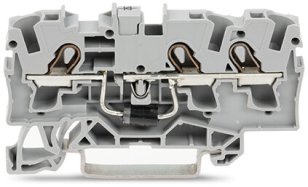 Svorka pro moduly 3vodič. s diodou 1N5408 šedá 4mm2 WAGO 2004-1311/1000-401