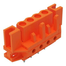 Pružinová svorkovnice THT rovná 5,08 mm oranžová 4pól. WAGO 232-164/047-000