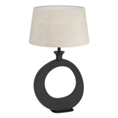 Stolní svítidlo DIEZMA H-520 černá/přírodní plátno 60W EGLO 390423