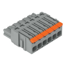 1vodičová pružinová svorkovnice, Páčka, Push-in CAGE CLAMP, Šedá