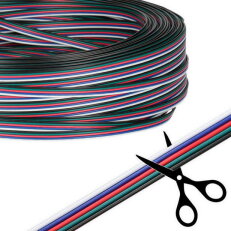 5-žilový plochý PVC kabel AWG 22/0,34 mm