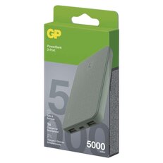 Powerbanka GP B+ Series, 5 000 mAh, 12 W, zelenošedá EMOS B6405GY