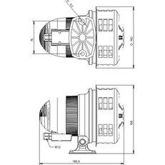 Siréna motorová SUPERCELERE 110V ACDC IP43 115 dB M12 světle šedá 1 tón 42043