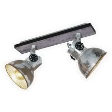 Bodové svítidlo BARNSTAPLE dřevo/použitý zinek/černá 80W IP20 EGLO 49649