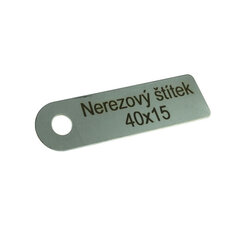 Identifikační štítek nerezový 40x15mm/ce