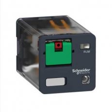 Schneider RUMF22B7 Univerzální 2P faston, 10 A, 24 V AC s LED a test. tl.
