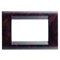 PLAYBUS 6 GANG ENGLISH WALNUT PLATE