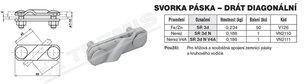 Svorka páska-drát diagonální SR 3d (FeZn) TREMIS V126