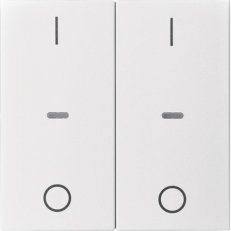Kryt s potiskem '0' a 'I' pro tlačítkový modul 2-násobný, KNX S.1/B.x, bílá mat
