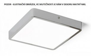 HUE SQ 22 stropní matný nikl 230V LED 24W 3000K RENDL R12818