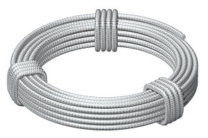 OBO 957 3 G Ocelový drát-Napínací lano s konopným jádrem 3mm Ocel galv. zinek