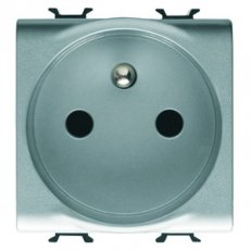 CHORUS Zásuvka 250V, 16A, 2P+E (CZ), 2 moduly, titanová GEWISS GW14247