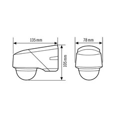 EsyLux EM10015717 Čidlo pohybu RC 280i 20m 2300W 10A IP54, bílá, nástěnné