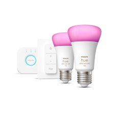 Philips Hue White and Color Ambiance E27 sada (2x LED žárovka+bridge+ovladač)