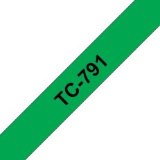 Páska BROTHER TC-791 zelená/černá (9mm, laminovaná)