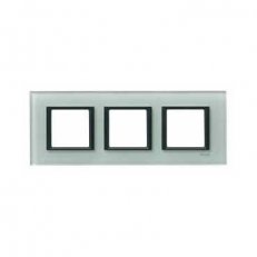 Unica Class Krycí rámeček trojnásobný, Grey glass SCHNEIDER MGU68.006.7C3