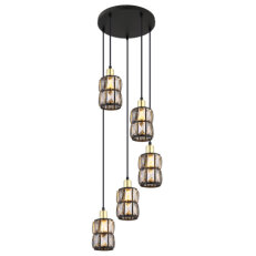 Závěsné svítidlo WOLLI černá 5xE14, max. 40W 230V GLOBO 15761-5B