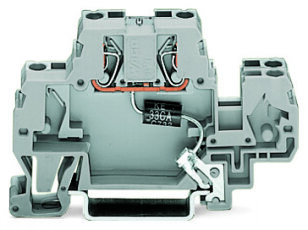 Svorka pro moduly dvoupatrovás diodou šedá 2,5mm2 Wago 870-523/281-593
