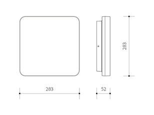 Přisazené chytré LED svítidlo VERONA SQUARE SMART Tuya Wifi černá IP54