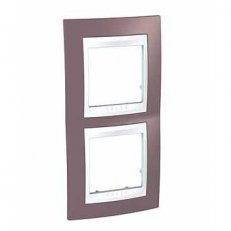 Unica Plus rámeček dvojnásobný vertikální,Mauve/Polar SCHNEIDER MGU6.004V.876