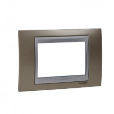 Unica Top rámeček trojmodulový Onyx Copper/Aluminium SCHNEIDER MGU66.103.096