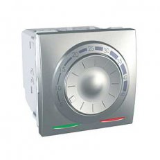 Unica Termostat pro podlahové vytápění otočný, Aluminium SCHNEIDER MGU3.503.30