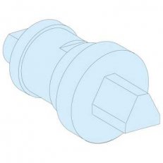 Schneider 09984 Dveřní vložka s trojúhelníkovým trnem 7mm, IP55
