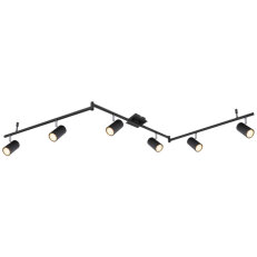Stropní svítidlo ROBBY černá mat GU10, max. 6x35W 230V GLOBO 57910-6B