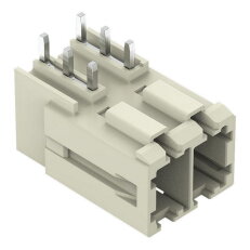 Konektor s pájecími piny THT pájecí kontakt 1,0x1,2 mm úhlové světle šedá 2pól.