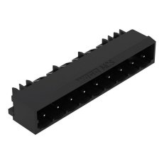 Konektor s pájecími piny THR, pájecí kontakt 1,0x1,0 mm, úhlové, černá 9pól.