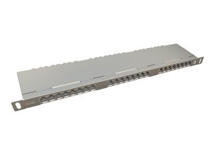 19" Patch panel 24xRJ45 CAT6 STP s vyvaz.lištou černý 0,5U SOLARIX 24000147