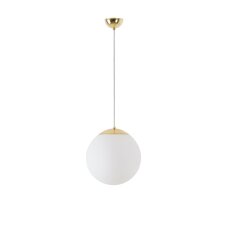 Závěsné svítidlo se skleněným stínidlem OSMONT ADRIA S2 10W IP40 E27 mosaz