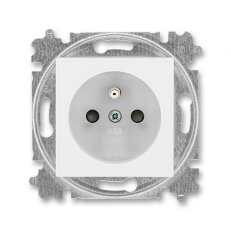 ABB LEVIT zásuvka s kolíkem bílá/ledová bílá 6619H-A06357 01 (náhrada 5519)