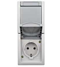 Kombinace spínače č.1 a zásuvky SCHUKO, vertikální, IP54 SCHRACK EV211003--