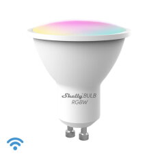 Stmívatelná žárovka Shelly Duo GU10 RGBW Wi-Fi, 5W, monitoring spotřeby energie.