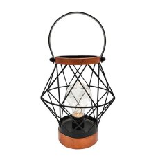 Kovová lucerna se žárovkou s micro LED,