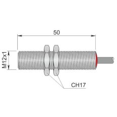 Válcový magnetický senzor Atex plyn/prach AECO SMC-12 NO R1 LC5 AGD1