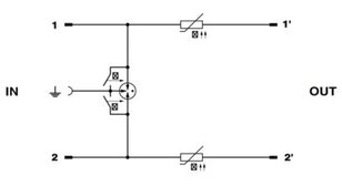 Zásuvný svodič pro přepěťovou ochranu CTM 2X1-180DC-GS-P PHOENIX CONTACT 2838623