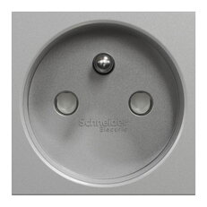 Zásuvka NOVÁ UNICA 250V/16A 2P+E, clonky, šroubová, Aluminium