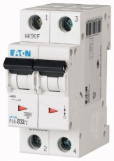Jistič PL6-C32/2 char C, 2-pólový, 6kA, 32A EATON 286570