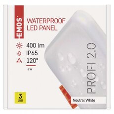 LED vestavné svítidlo VIXXO, čtvercové, bílé, 6W neutr. b., IP65 EMOS ZV2112
