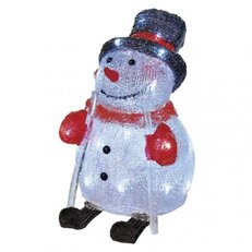 LED vánoční sněhulák, 28cm, venkovní, studená bílá, s časovačem Emos