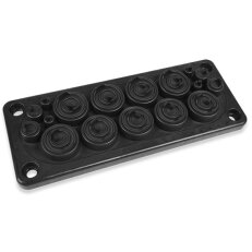 Průchodová deska RMC 17 (IP65) RAL 9005 černá, V0 (bez kolíků) MOREK MBA1N17B11