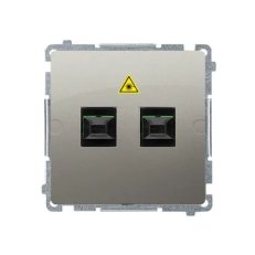 Světlovodná/optická zásuvka dvojitá SC/APC Satén KONTAKT SIMON BMGS2.01/29