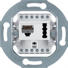 Zásuvk datová RJ45 + telefonní 6 F+N, modul přístroje, bílá, mat BERKER 458809