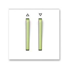 Kryt žaluziový 2 páčky s potiskem 3559M-A00662 42 bílá/ledová zelená Neo ABB