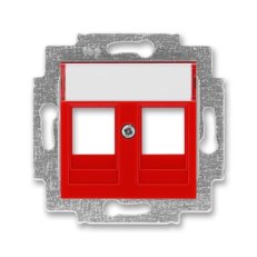 Kryt dvojzásuvky komunikační přímé 5014H-A01018 65 červená Levit ABB