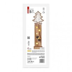 LED vánoční strom dřevěný, 48 cm, 2x AA, vnitřní, teplá bílá, časovač DCTW03