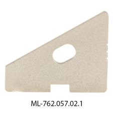 McLED ML-762.057.02.1 Koncovka pro RQ s otvorem, stříbrná barva, 1 ks